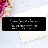 Eenvoudig elegant handgeschreven script retour adr etiket