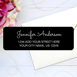 Eenvoudig elegant handgeschreven script retour adr etiket