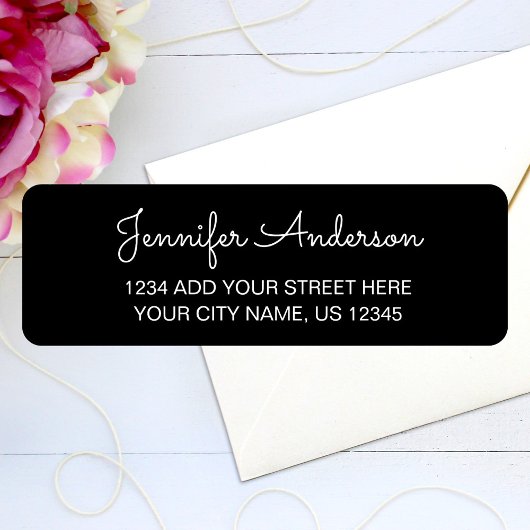 Eenvoudig elegant handgeschreven script retour adr etiket