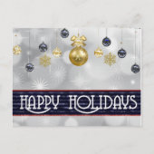 Eenvoudig Elegant Happy Holiday, prettig kerstfees Feestdagenkaart (Voorkant)