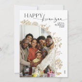 Eenvoudig Elegant Happy Kwanzaa Feestdagenkaart (Voorkant)