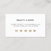 Eenvoudig Elegant Hart 5 bezoek Klantenkaartje (Achterkant)
