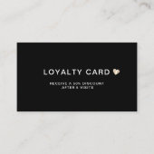 Eenvoudig Elegant Hart 5 bezoek Klantenkaartje (Voorkant)