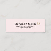 Eenvoudig elegant hart klantenkaartje (Voorkant)