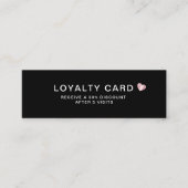 Eenvoudig elegant hart klantenkaartje (Voorkant)