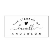 Eenvoudig Elegant Hart Klassieke Bibliotheek Boek Rubberstempel (Afrduk)