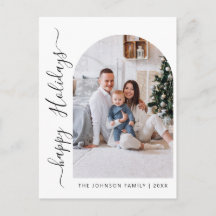 Eenvoudig Elegant Holiday PHOTO kerstgroet