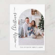 Eenvoudig Elegant Holiday PHOTO kerstgroet