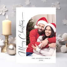 Eenvoudig Elegant Holiday PHOTO kerstgroet