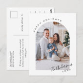 Eenvoudig Elegant Holiday PHOTO kerstgroet Briefkaart (Voorkant / Achterkant)