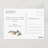 Eenvoudig Elegant Holiday PHOTO kerstgroet Briefkaart (Achterkant)