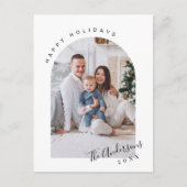 Eenvoudig Elegant Holiday PHOTO kerstgroet Briefkaart (Voorkant)