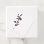 Eenvoudig Elegant Holly Berry Stem Christmas Gift Bedankjes Labels (In situ)