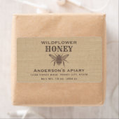 Eenvoudig elegant-honingetiket etiket (Insitu)