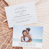 Eenvoudig Elegant | Horizontale foto slaat de datu Save The Date