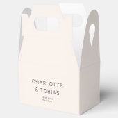 Eenvoudig, elegant huwelijk bedankdoosjes (Geopend)