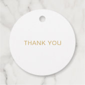 Eenvoudig, elegant huwelijk bedankjes labels (Achterkant)