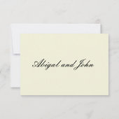 Eenvoudig elegant huwelijk bedankkaart (Achterkant)