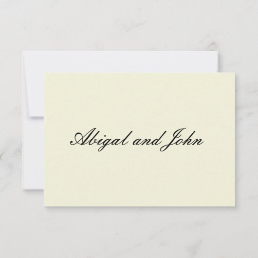 Eenvoudig elegant huwelijk bedankkaart (Achterkant)