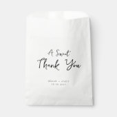 Eenvoudig elegant huwelijk bedankzakje (Voorkant)