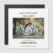 Eenvoudig elegant huwelijk bewaar de datum terug w (Voorkant / Achterkant)