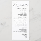 Eenvoudig elegant huwelijk menu (Voorkant)