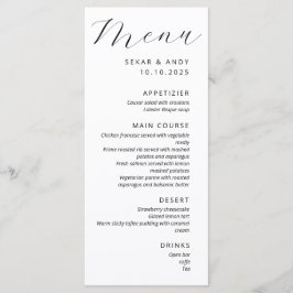 Eenvoudig elegant huwelijk menu