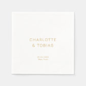 Eenvoudig, elegant huwelijk servet (Voorkant)