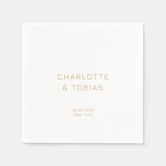 Eenvoudig, elegant huwelijk servet (Voorkant)