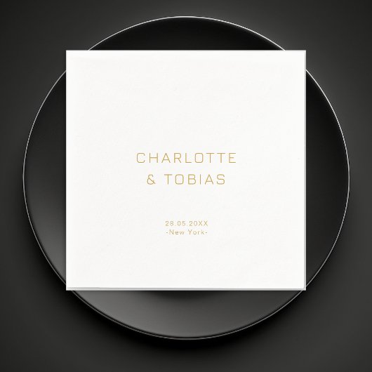 Eenvoudig, elegant huwelijk servet