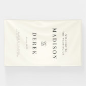 Eenvoudig Elegant Huwelijk WELKOM Spandoek (Horizontaal)