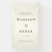 Eenvoudig Elegant Huwelijk WELKOM Spandoek (Verticaal)