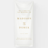 Eenvoudig Elegant Huwelijk WELKOM Spandoek (Verticaal)