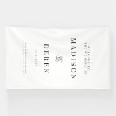 Eenvoudig Elegant Huwelijk WELKOM Spandoek (Horizontaal)