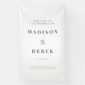Eenvoudig Elegant Huwelijk WELKOM Spandoek (Verticaal)