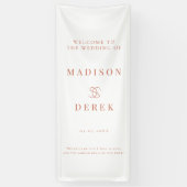 Eenvoudig Elegant Huwelijk WELKOM Spandoek (Verticaal)