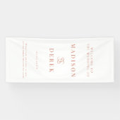 Eenvoudig Elegant Huwelijk WELKOM Spandoek (Horizontaal)