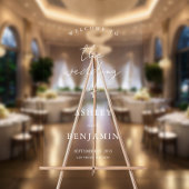 Eenvoudig Elegant Huwelijk Welkom Transparant Acryl Bord