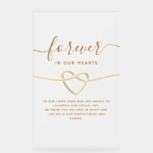 Eenvoudig Elegant Huwelijksmonument Acryl Bord (Voorkant)