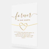 Eenvoudig Elegant Huwelijksmonument Acryl Bord (Hoek)