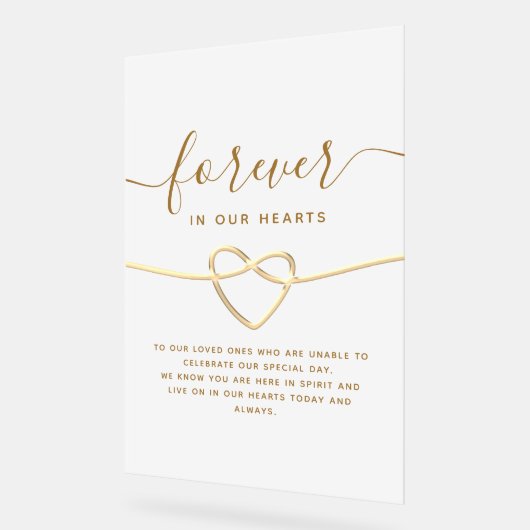 Eenvoudig Elegant Huwelijksmonument Acryl Bord (Hoek)