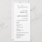 Eenvoudig elegant huwelijksprogramma (Voorkant)