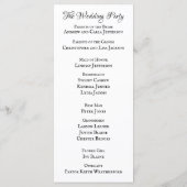 Eenvoudig Elegant Huwelijksprogramma Programmakaart (Achterkant)