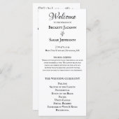 Eenvoudig Elegant Huwelijksprogramma Programmakaart (Voorkant / Achterkant)