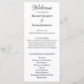 Eenvoudig Elegant Huwelijksprogramma Programmakaart (Voorkant)