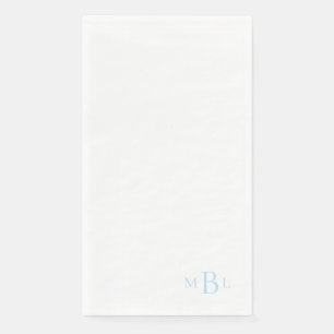 Eenvoudig Elegant Ice Blue Monogram Servet