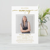 Eenvoudig elegant in het houden van de begrafenisf kaart (Staand voorkant)