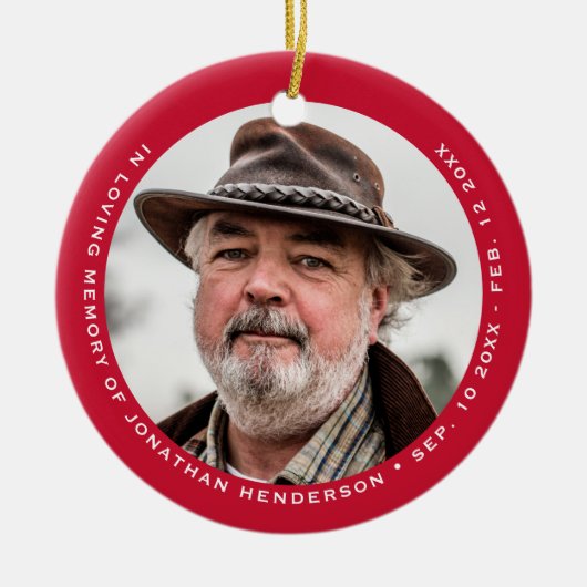 Eenvoudig elegant in het liefhebben van geheugenfo keramisch ornament (Voorkant)