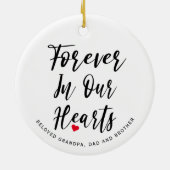 Eenvoudig elegant in het liefhebben van geheugenfo keramisch ornament (Achterkant)