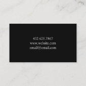 Eenvoudig elegant Initiaal Visitekaartje (Achterkant)